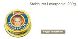 Leverpostei i boks. Stabburet Leverpostei 200 gram.