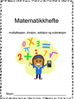 Forsiden av matematikkheftet