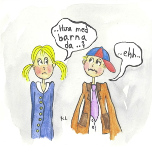 Mia: Hva med barna da? 
Marius: ...ehh...