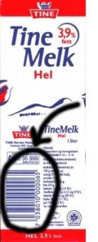 Melkekartong med strekkode.