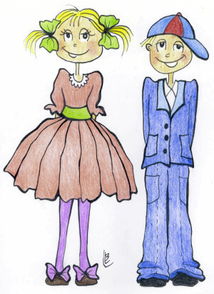 Mia og Marius i penklær