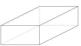 Prismet har sider 6,0 cm, 5,0 cm og 7,0 cm