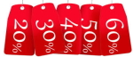 Salg lapper fra 20% til 60%