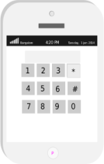 Tastatur for å taste inn PIN-koder